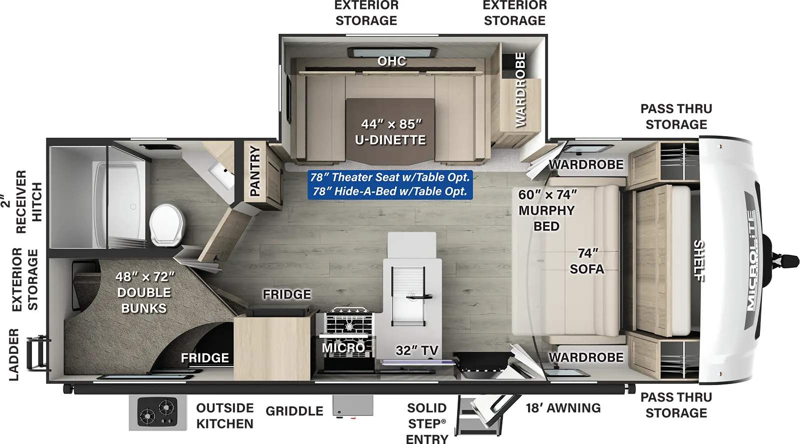 Flagstaff Micro Lite 25BRDS Floorplan